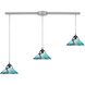 Refraction Linear Mini Pendant Ceiling Light in Carribean