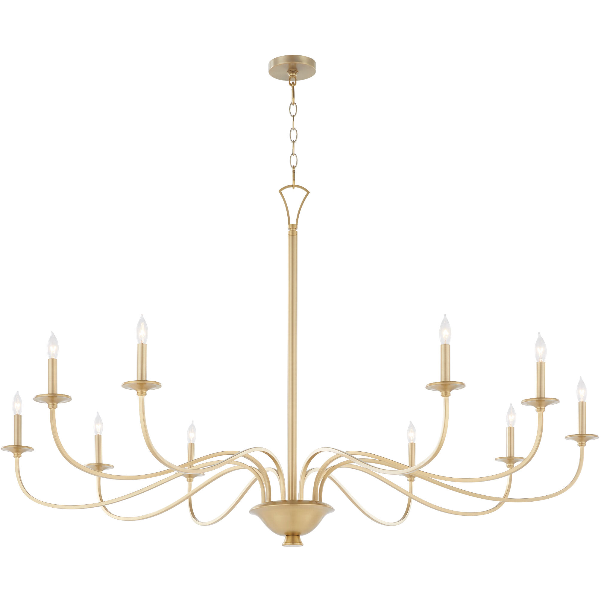 Maryse 10 Light 60 inch Aged Brass Chandelier Ceiling Light