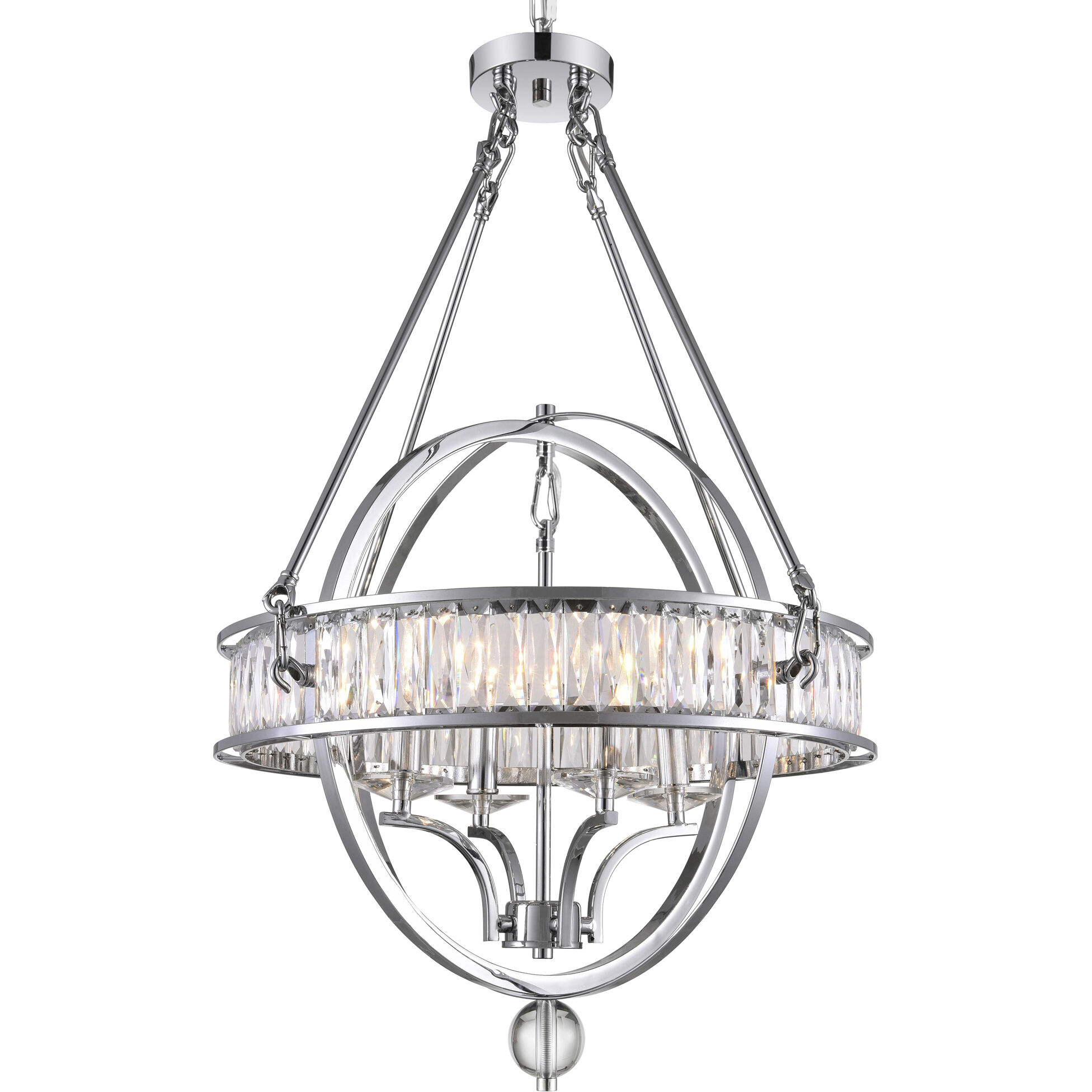 Arkansas 4 Light 20 inch Chrome Chandelier Ceiling Light