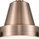 Franklin Restoration Caden LED 8 inch Antique Copper Flush Mount Ceiling Light in Matte White Glass