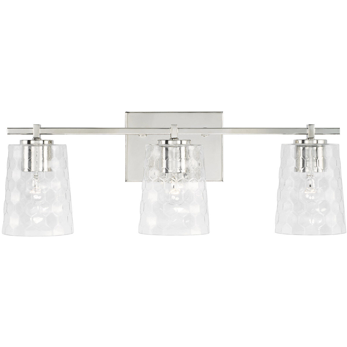 Burke 3 Light 24 inch Polished Nickel Vanity Light Wall Light