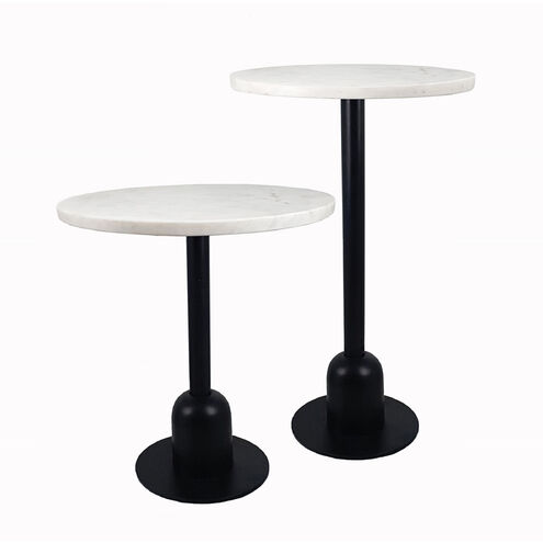 Orman 14 inch Black and White Side Tables