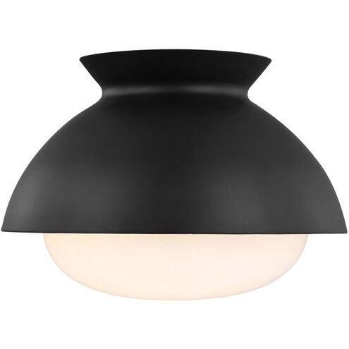 AERIN Lucerne 1 Light 9 inch Midnight Black Flush Mount Ceiling Light