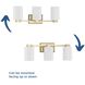 Estrada 3 Light 22.37 inch Brushed Gold Bathroom Vanity Light Wall Light