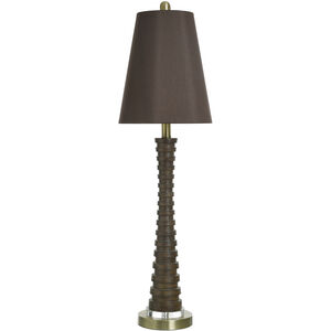 Nightlife 35 inch 60.00 watt Brushed Brown Table Lamp Portable Light