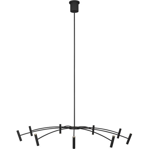 Sean Lavin Aerial LED 50 inch Matte Black Chandelier Ceiling Light, Integrated LED