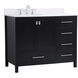 Irene 42 X 22 X 34 inch Black Vanity Sink Set