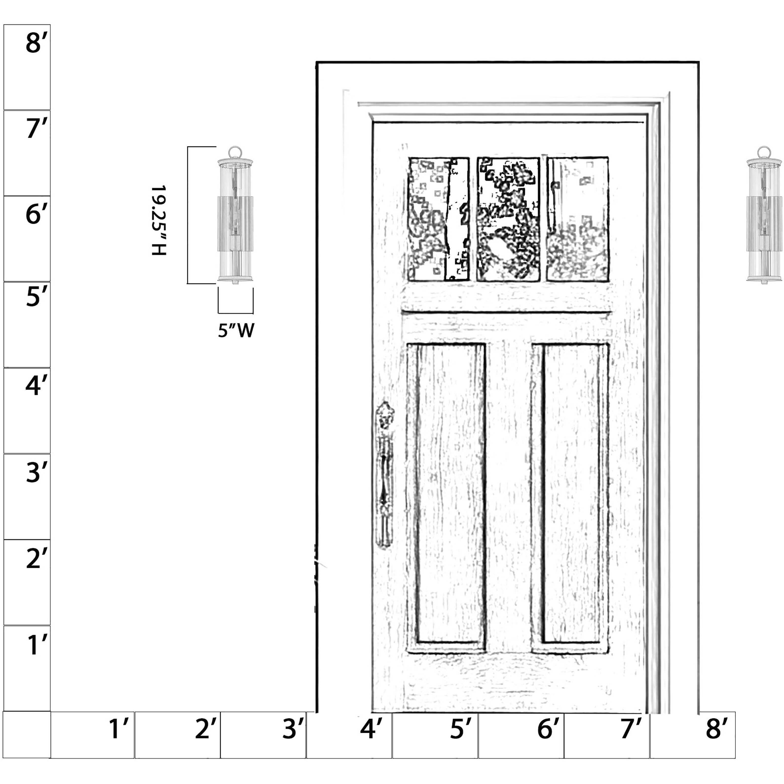 Cara 1 Light 19.25 inch Legacy Brass and Dark Matte Black Outdoor Wall Sconce