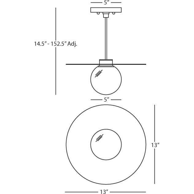 Dal LED 13 inch Polished Nickel Pendant Ceiling Light