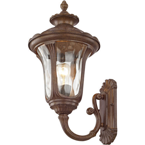 Oxford 1 Light 18 inch Moroccan Gold Outdoor Wall Lantern