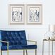 Blue Dye Blue and Beige and Gray Framed Art