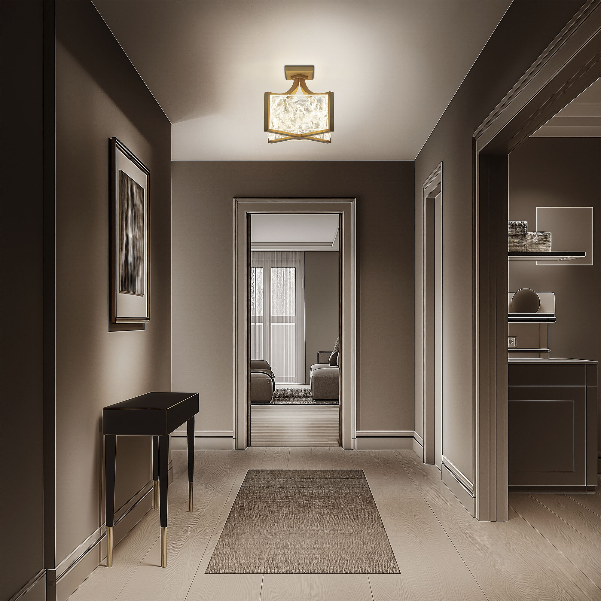 Emblem LED 11.38 inch Brushed Nickel Indoor Ceiling Lighting