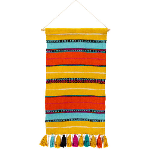 Toluca Bright Yellow/Bright Orange/Bright Pink/Teal/Aqua Wall Hangings, Rectangle