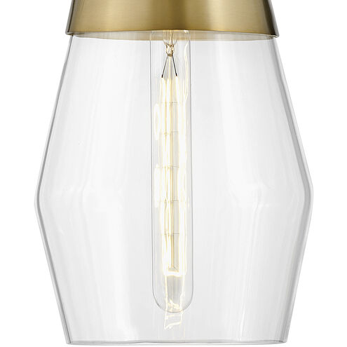 Livie LED 8 inch Lacquered Brass Pendant Ceiling Light, Semi-Flush Mount