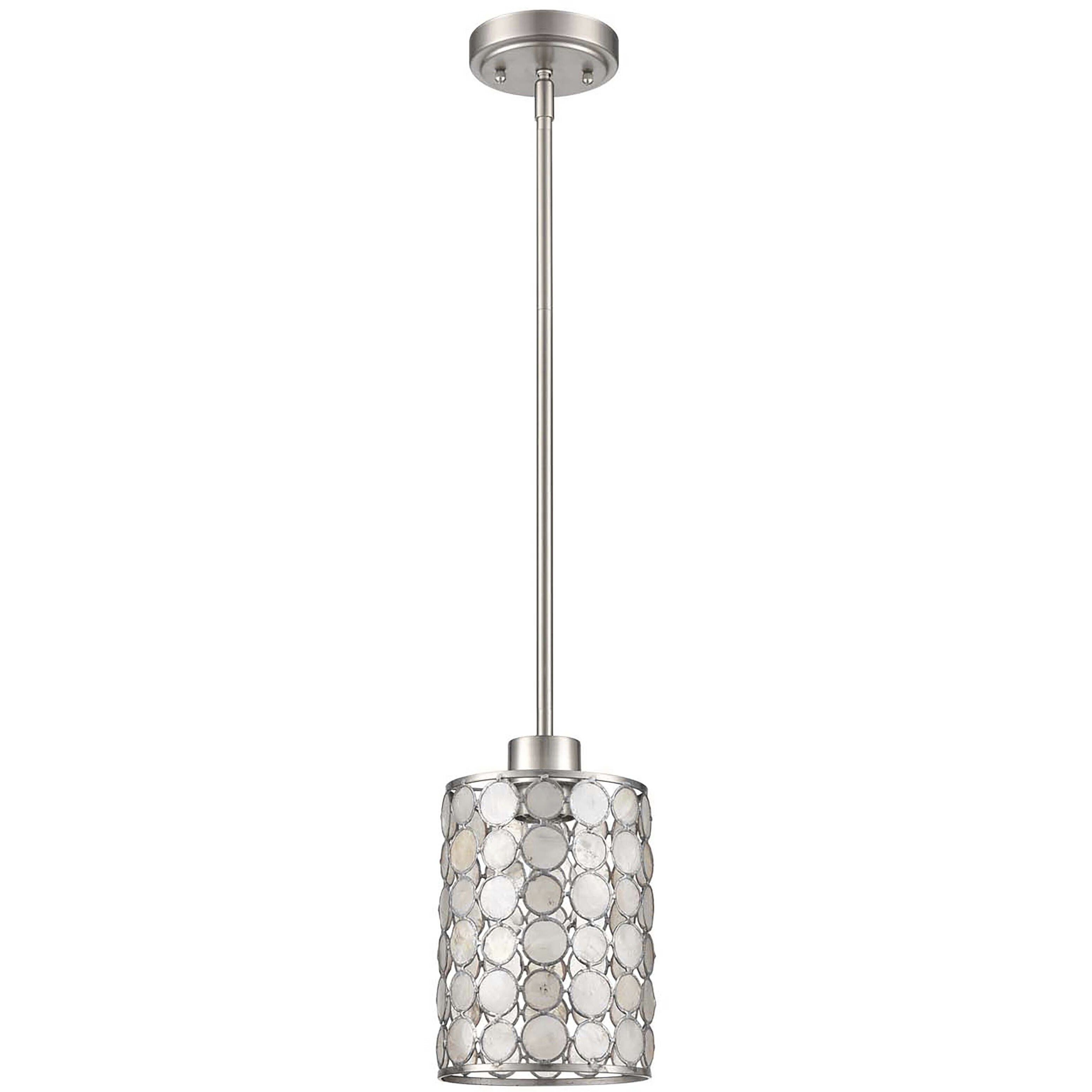 Sagamore 1 Light 6 inch Brushed Nickel with Natural Mini Pendant Ceiling Light