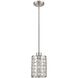 Sagamore 1 Light 6 inch Brushed Nickel with Natural Mini Pendant Ceiling Light