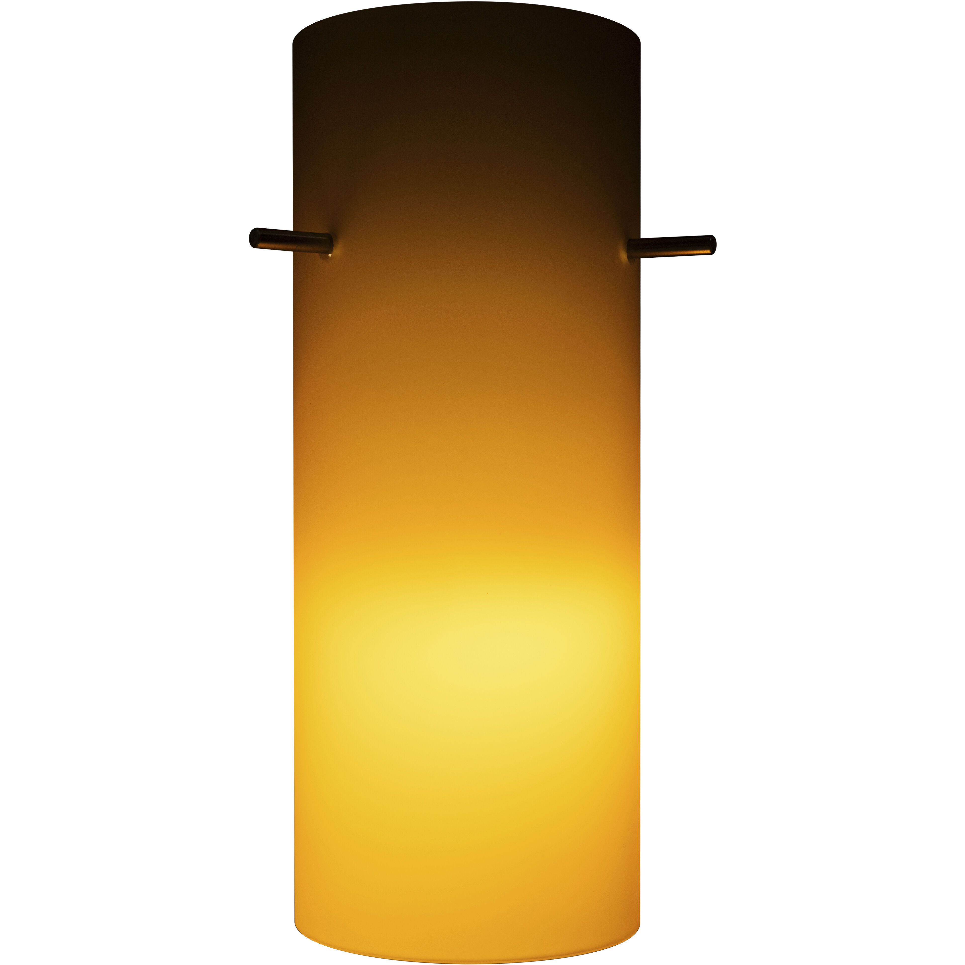 Cylinder 4 inch Pendant Ceiling Light in Amber, Cylinder
