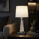 Arden 17.5 inch 2 watt Chrome and Clear and White Table Lamp Portable Light