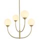 Nyomi 4 Light 30 inch Brass Chandelier Ceiling Light