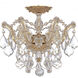 Maria Theresa 3 Light 13.5 inch Gold Semi Flush Ceiling Light in Clear Hand Cut