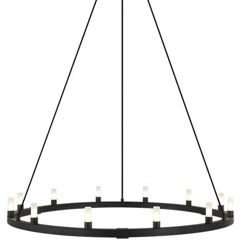 Cascadian 12 Light 39.38 inch Matte Black Chandelier Ceiling Light