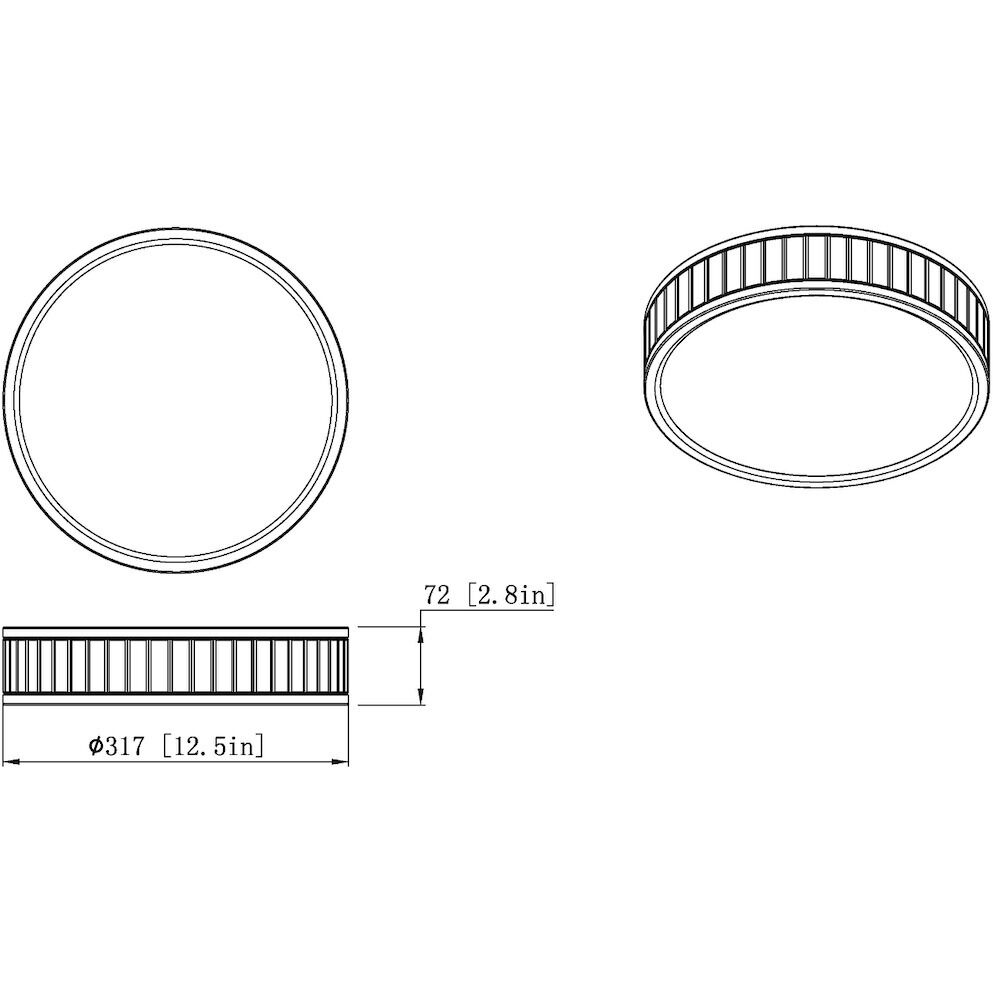 Madison LED 12.5 inch Modern Gold Flush Mount Ceiling Light