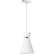 Sash LED 7.75 inch White/Polished Chrome Single Pendant Ceiling Light in White and Polished Chrome
