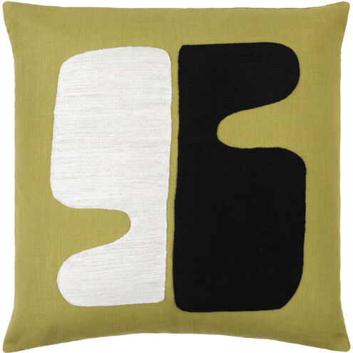 Jason Wu 22 X 22 inch Olive / Off-White / Black Accent Pillow