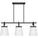 Tori LED 38 inch Black Chandelier Ceiling Light, Linear
