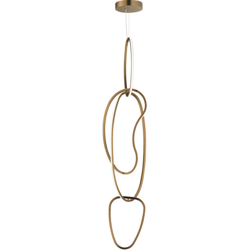 Unity LED 12.5 inch Brushed Champagne Multi-Light Pendant Ceiling Light