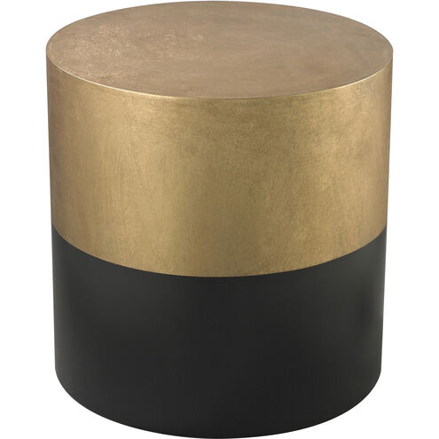 Draper 16 inch Antique Gold Leaf with Black Accent Table