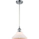 Ballston Orwell 1 Light 8 inch Polished Chrome Mini Pendant Ceiling Light in Matte White Glass, Ballston