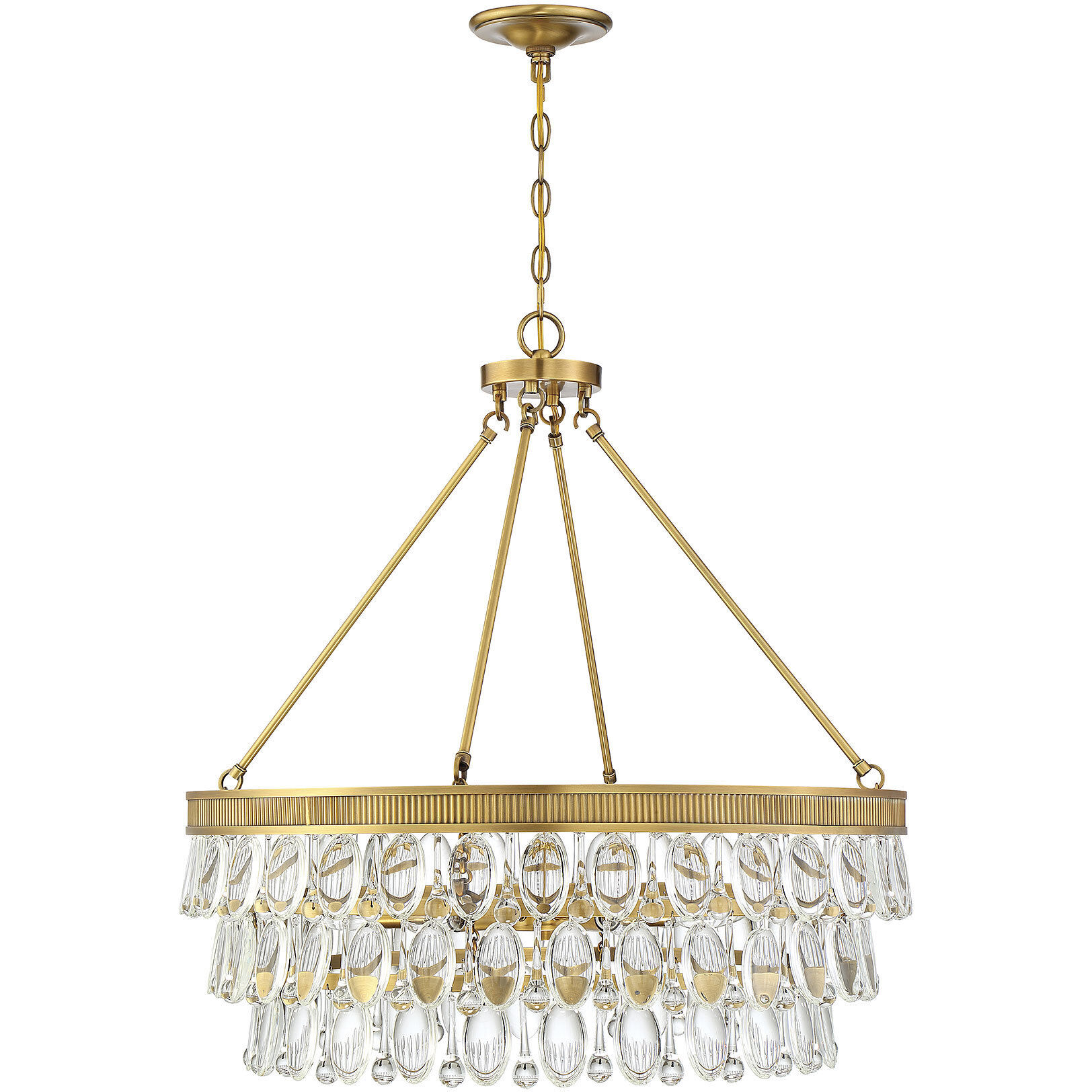 Windham 6 Light 28 inch Warm Brass Pendant Ceiling Light