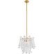 Regent 4 Light 17.75 inch Legacy Brass Chandelier Ceiling Light in Clear Crackled Glass