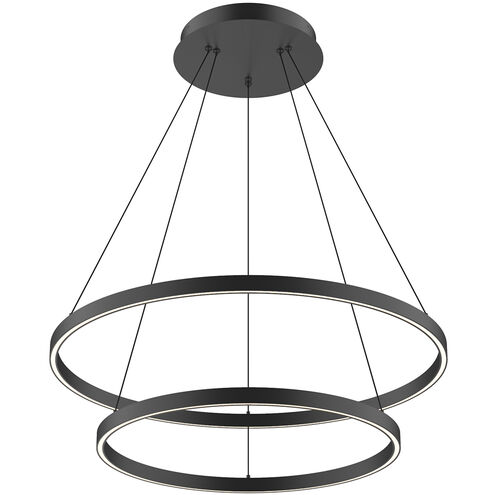 Cerchio 31.5 inch Black Chandelier Ceiling Light