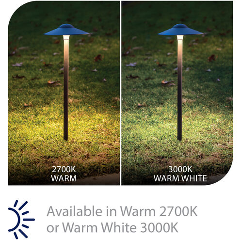 Canopy 12 6.5 watt Solid Brass Coated in Bronze Path Lighting in 3000K, Bronzed Brass, Path and Area Light, WAC Landscape
