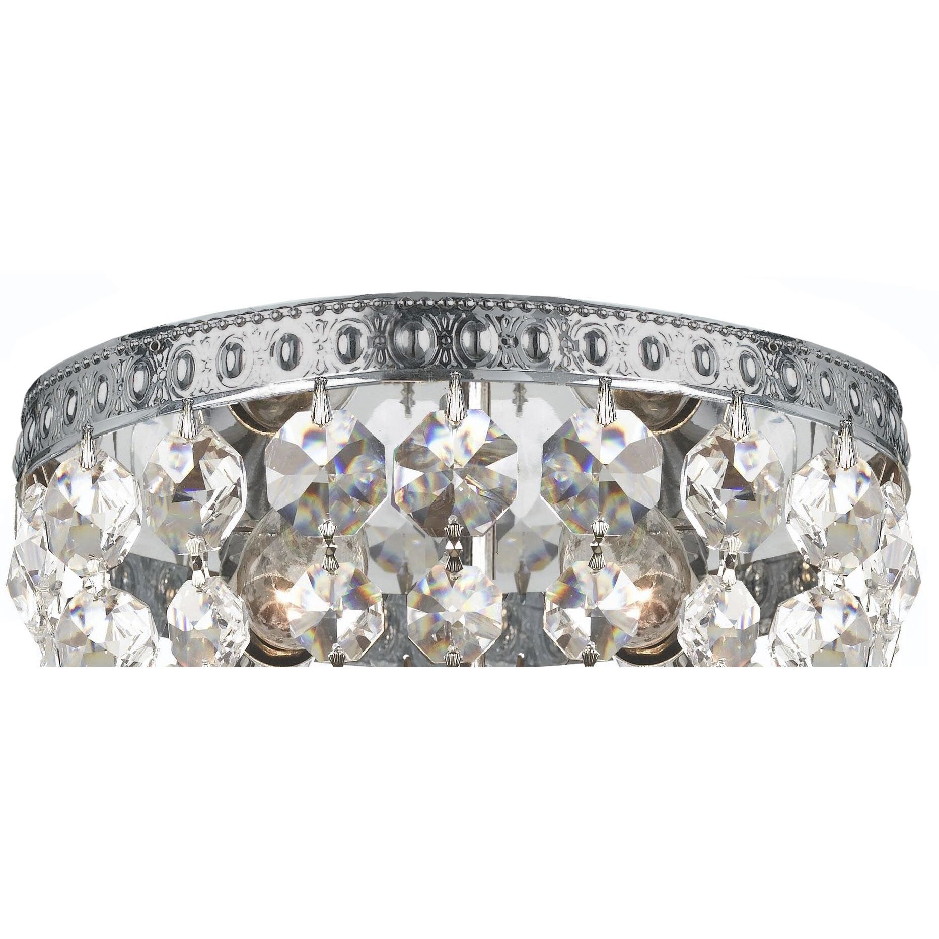 Everett 2 Light 8 inch Chrome Flush Ceiling Light