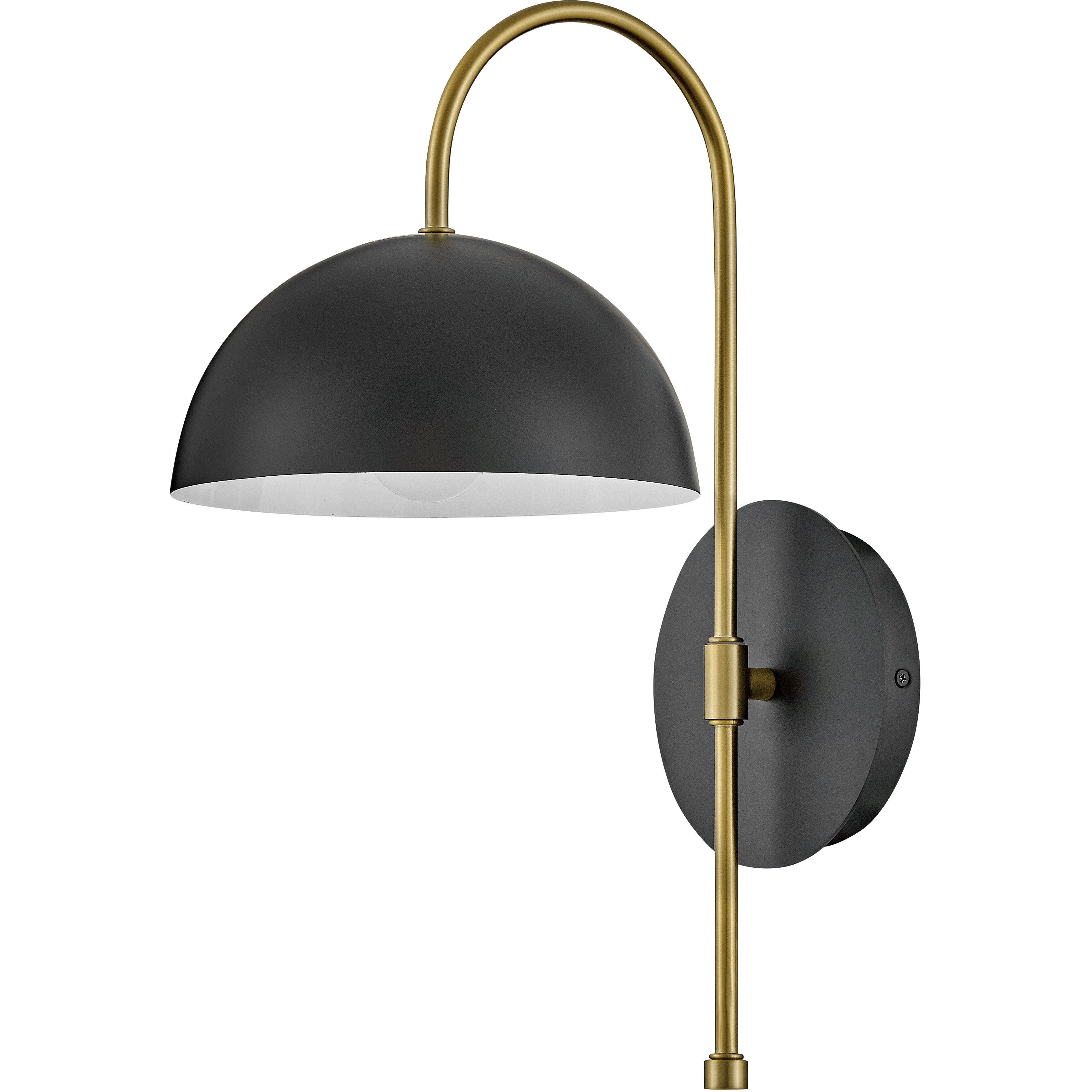 Lou LED 8 inch Black Sconce Wall Light