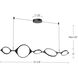 Serif 55.63 inch Black Linear Pendant Ceiling Light