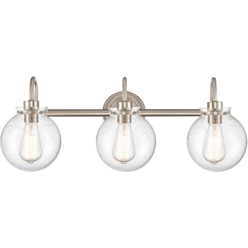 Olivia 3 Light 27.38 inch Satin Nickel Bath Vanity Light Wall Light