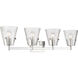 Analia 4 Light 36 inch Chrome Vanity Wall Light