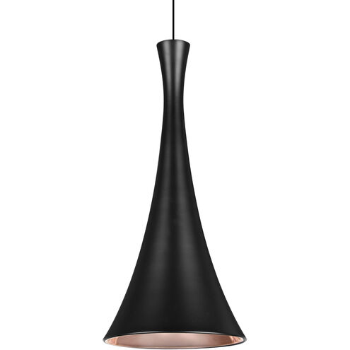Rondo LED Black Cord Pendant Ceiling Light