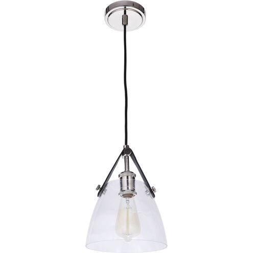 Gallery Hagen 1 Light 8 inch Polished Nickel Pendant Ceiling Light