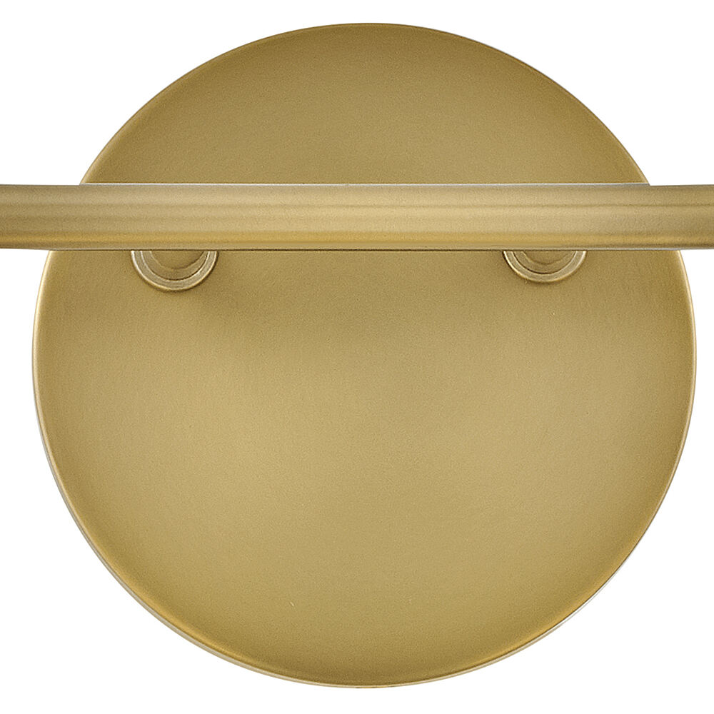 Gio LED 14.75 inch Lacquered Brass Bath Light Wall Light