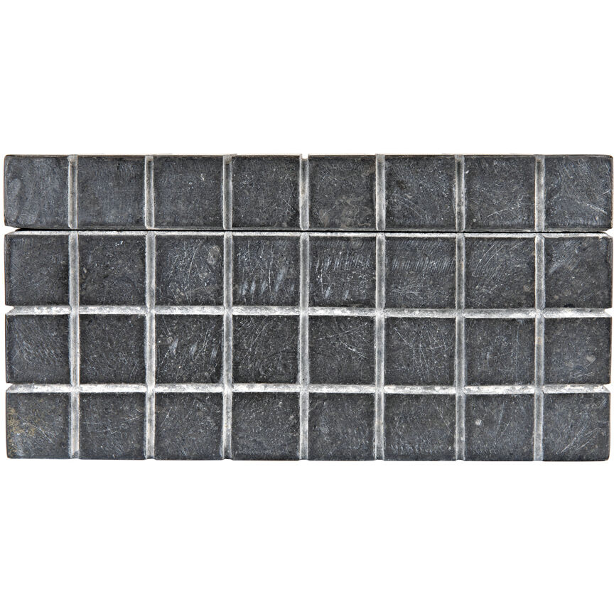 Berlin 9 X 4.5 inch Black Marble Box, Set of 2