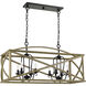 Woodhaven 8 Light 40.75 inch Distressed Weathered Oak Island Chandelier Ceiling Light