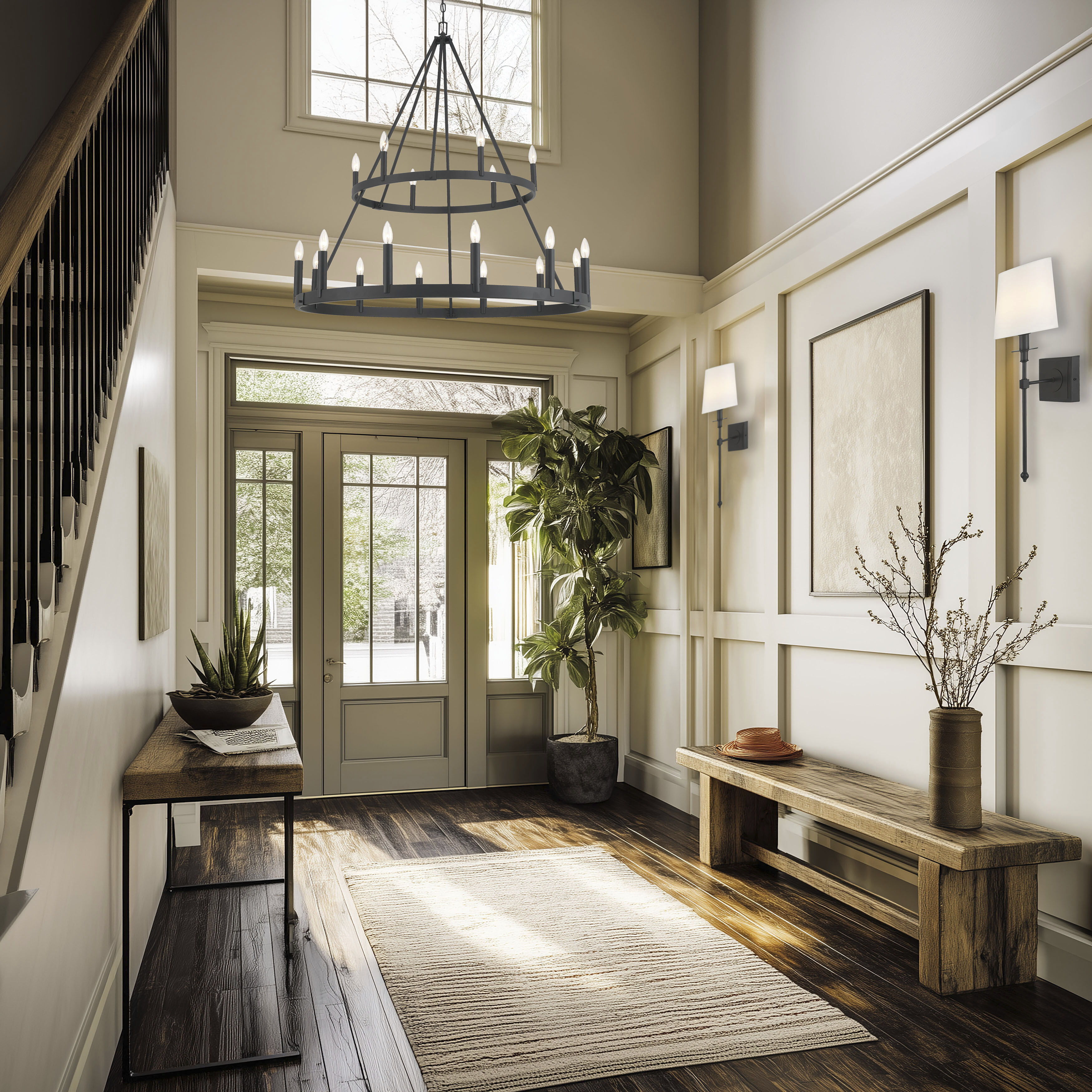 Dutton 18 Light 42.75 inch Coal Chandelier Ceiling Light