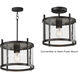 Belfry 1 Light 12 inch Black Outdoor Flush Mount in Hammer