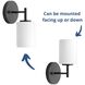 Replay 1 Light 5.13 inch Textured Black Bath Vanity Wall Light