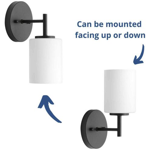 Replay 1 Light 5.13 inch Black Bath Vanity Wall Light